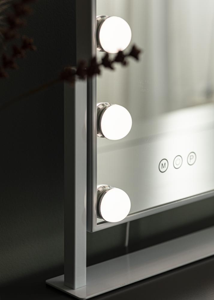 KAILA Espejo tocador Hollywood 9 Blanco 25x30 cm