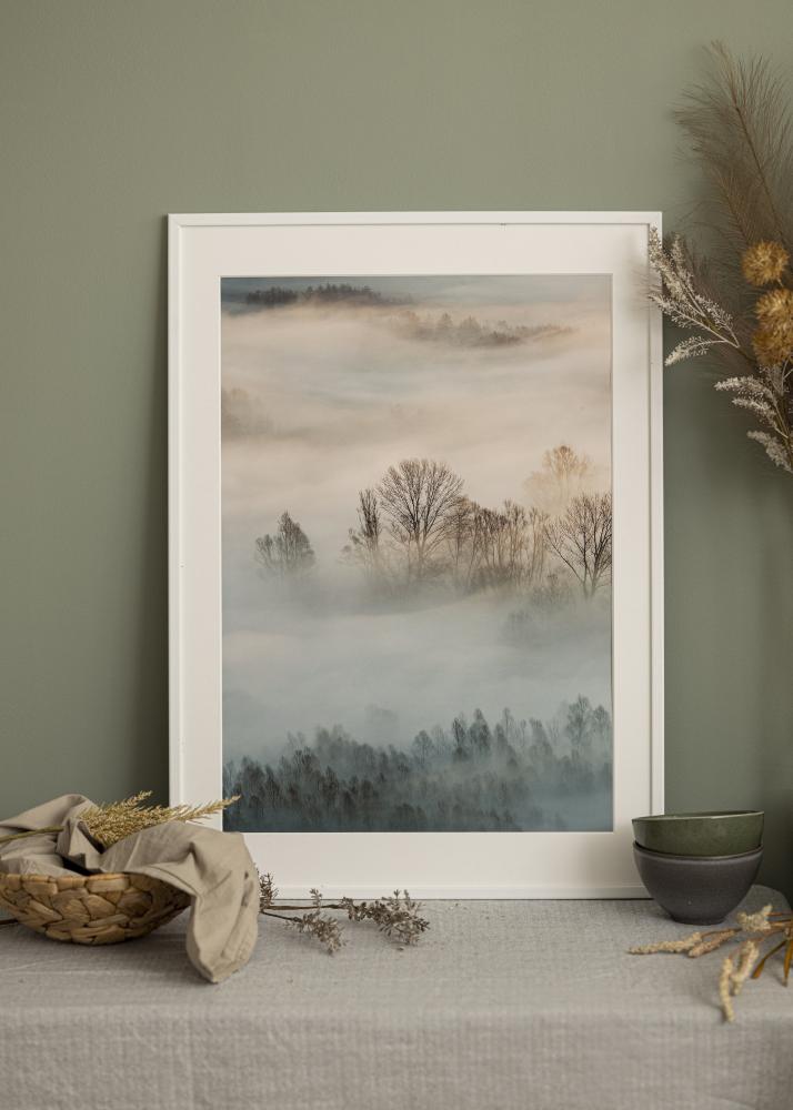 Marco Kaspar Blanco 50x70 cm - Paspartú Blanco 16x24 inches