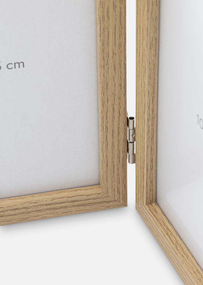 Marco plegable Roble maciza 10x15 cm