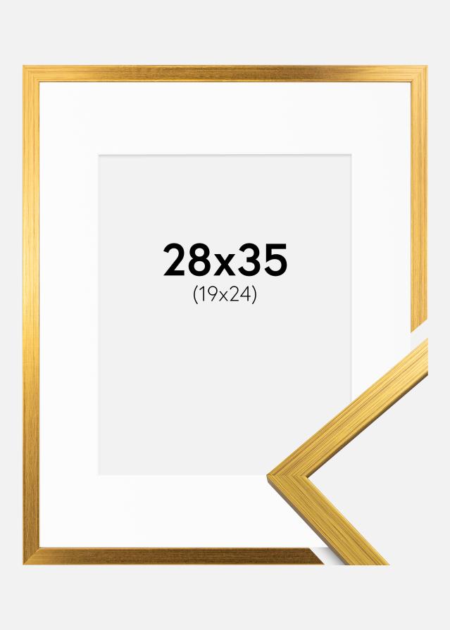Marco Edsbyn Dorado 28x35 cm - Paspartú Blanco 20x25 cm