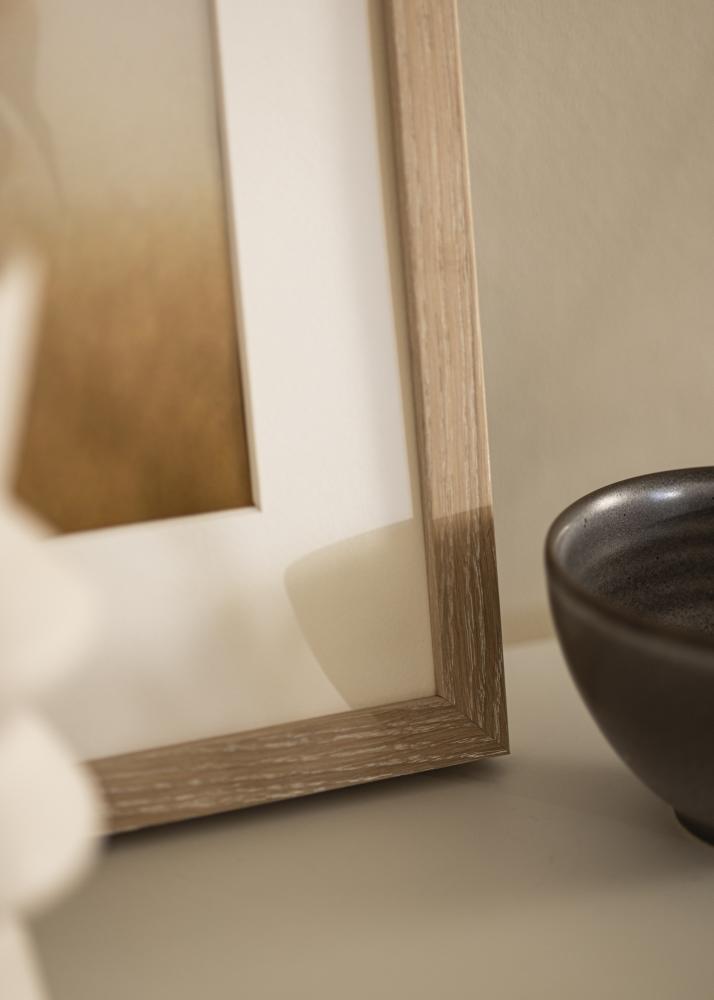 Marco Abedulö - Roble encalado - Tamaño personalizable