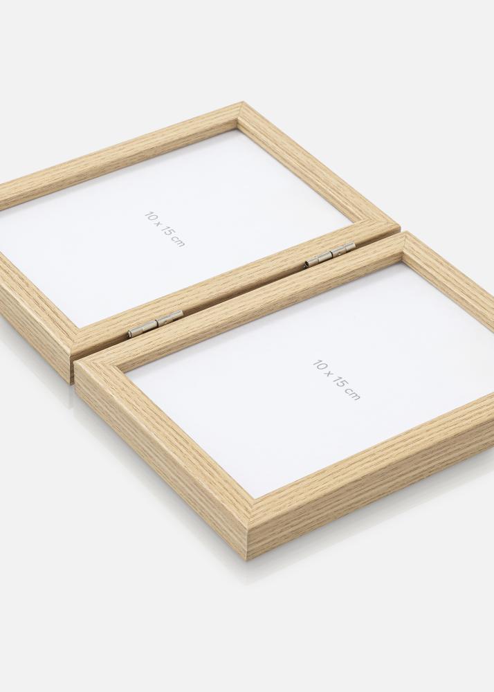 Marco plegable Roble maciza 10x15 cm