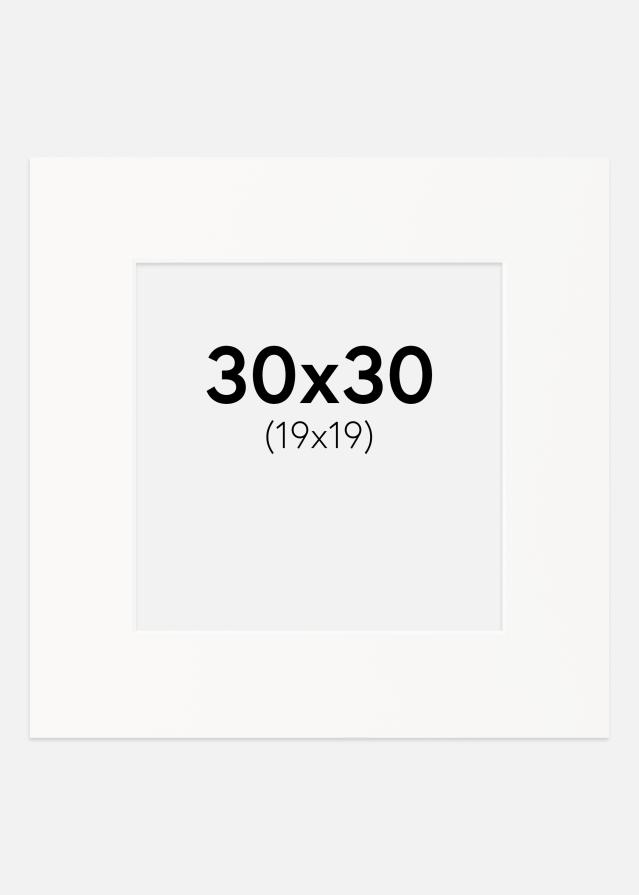 Paspartú Offwhite (Borde interior blanco) 30x30 cm (19x19)