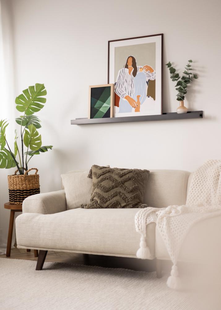 KAILA Estante para Cuadros Negro 120 cm