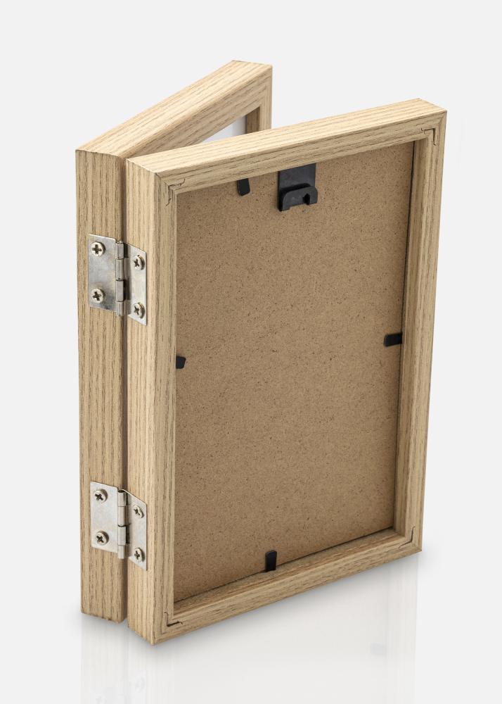 Marco plegable Roble maciza 10x15 cm