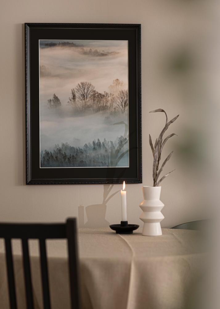 Marco Abisko Negro 40x50 cm - Paspartú Negro 27x35 cm