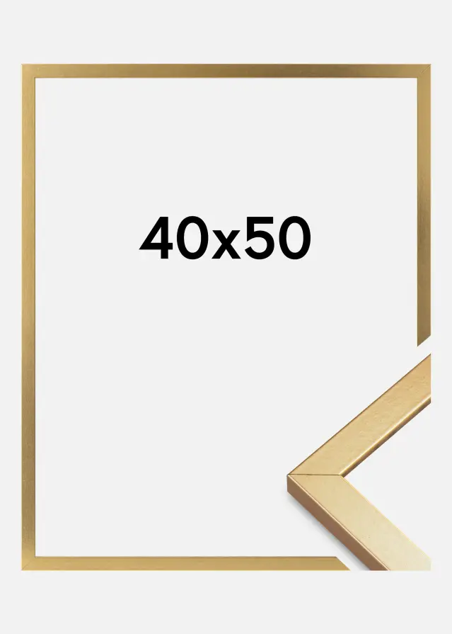 Marco Minerva Vidrio acrílico Dorado 40x50 cm