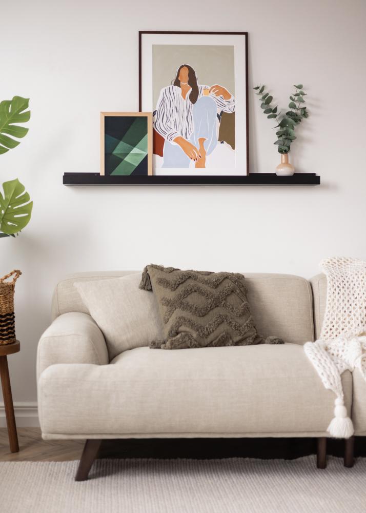 KAILA Estante para Cuadros Negro 120 cm