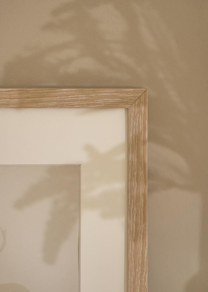 Marco Abedulö - Roble encalado - Tamaño personalizable