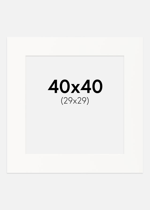 Paspartú Offwhite (Borde interior blanco) 40x40 cm (29x29)