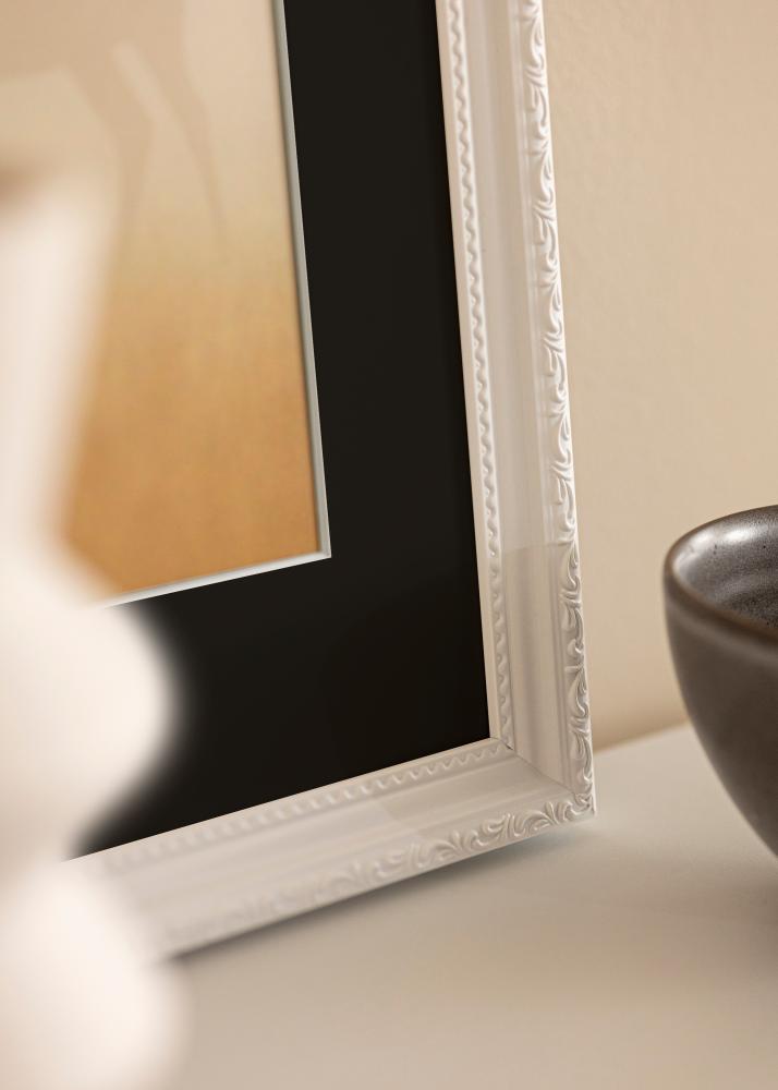 Marco Abisko Blanco 30x40 cm - Paspartú Negro 18x27 cm