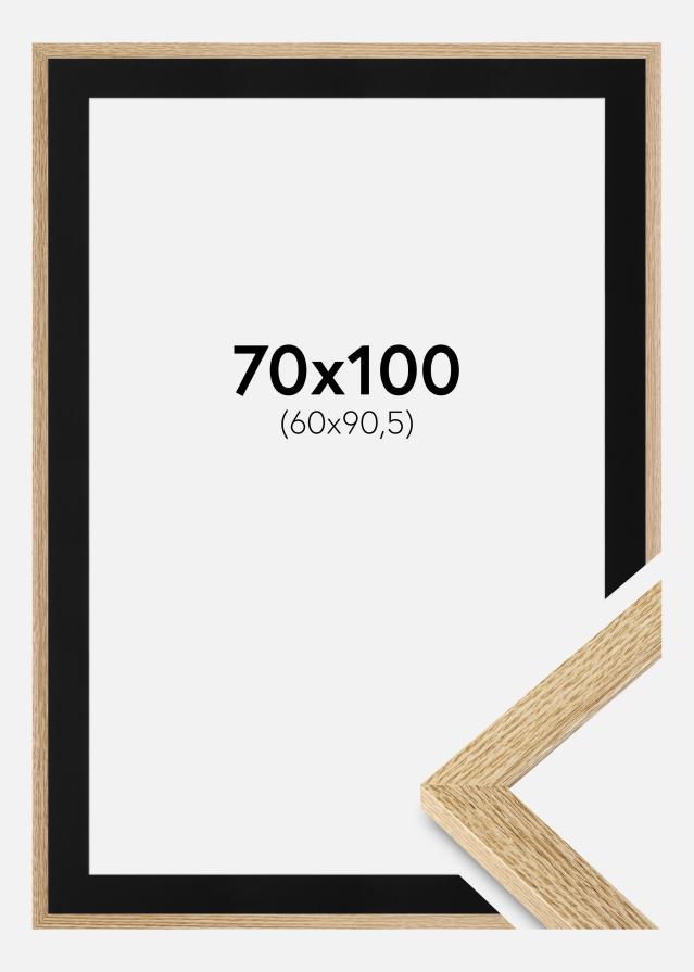 Marco Selection Roble 70x100 cm - Paspartú Negro 61x91,5 cm