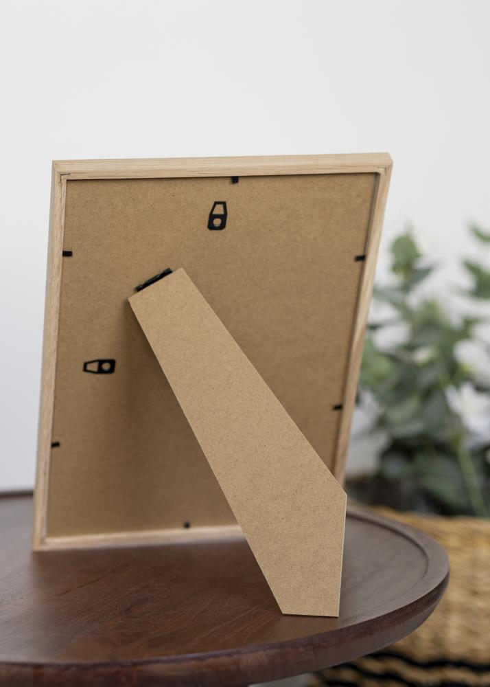 Marco roble estrecho acrílico 13x18 cm