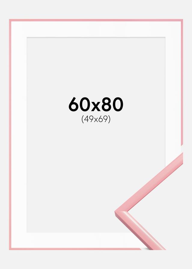 Marco New Lifestyle Rosa 60x80 cm - Paspartú Blanco 50x70 cm