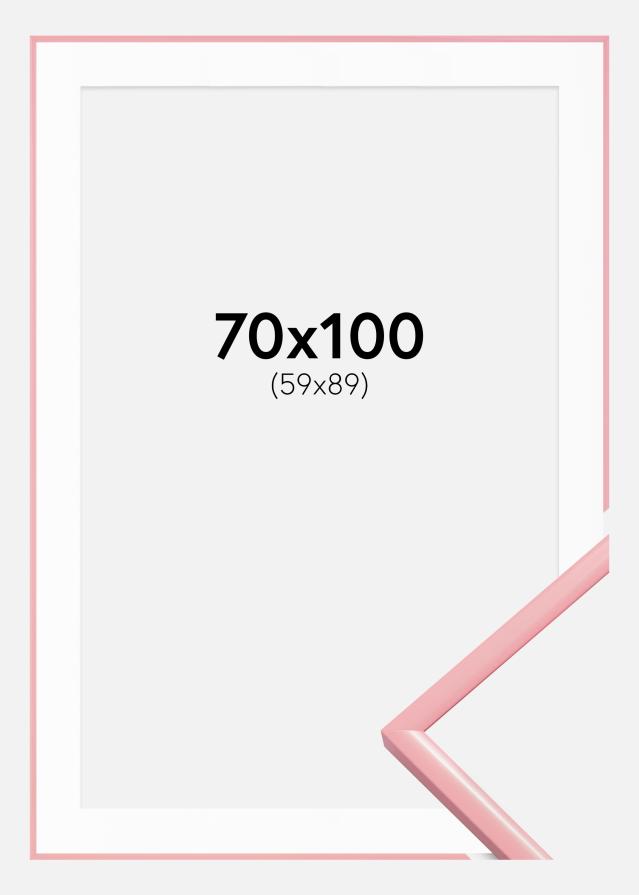 Marco New Lifestyle Rosa 70x100 cm - Paspartú Blanco 60x90 cm