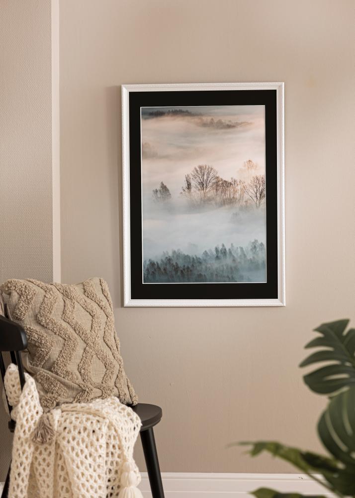 Marco Abisko Blanco 30x40 cm - Paspartú Negro 18x27 cm