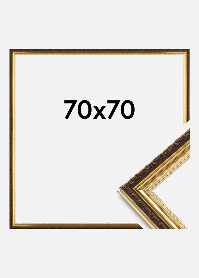 Marco Abisko Vidrio acrílico Dorado 70x70 cm