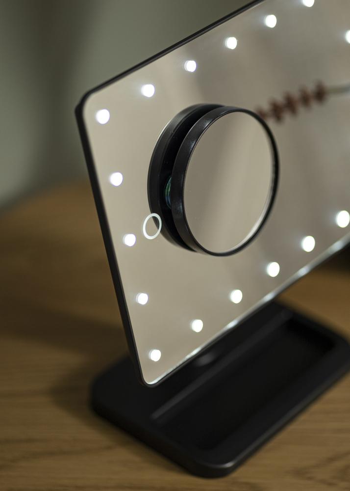 KAILA Espejo tocador Foot Negro 18x30 cm