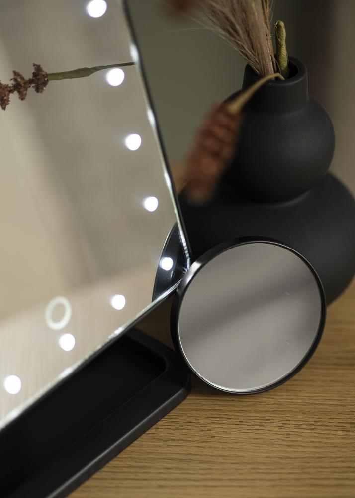 KAILA Espejo tocador Foot Negro 18x30 cm