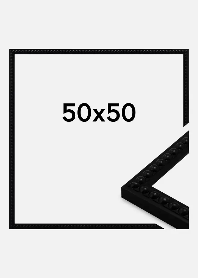 Marco Perla Vidrio acrílico Negro 50x50 cm
