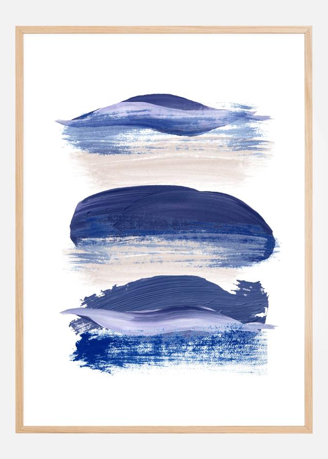 Boho Purple Lines Póster