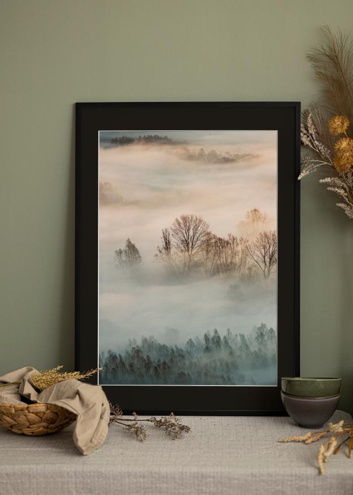 Marco Edsbyn Negro 20x30 cm - Paspartú Negro 15x21 cm (A5)