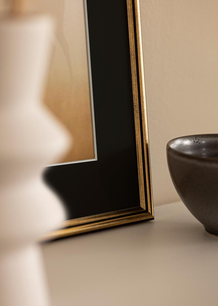 Marco Horndal Dorado 50x60 cm - Paspartú Negro 14x18 inches