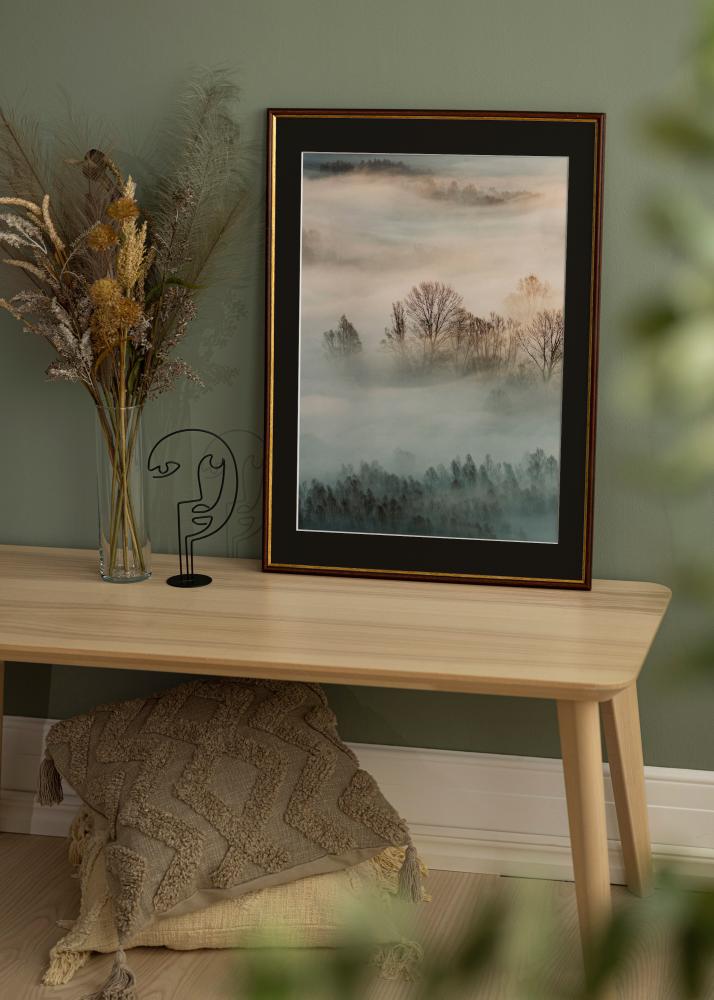 Marco Horndal Marrón 50x60 cm - Paspartú Negro 40x50 cm