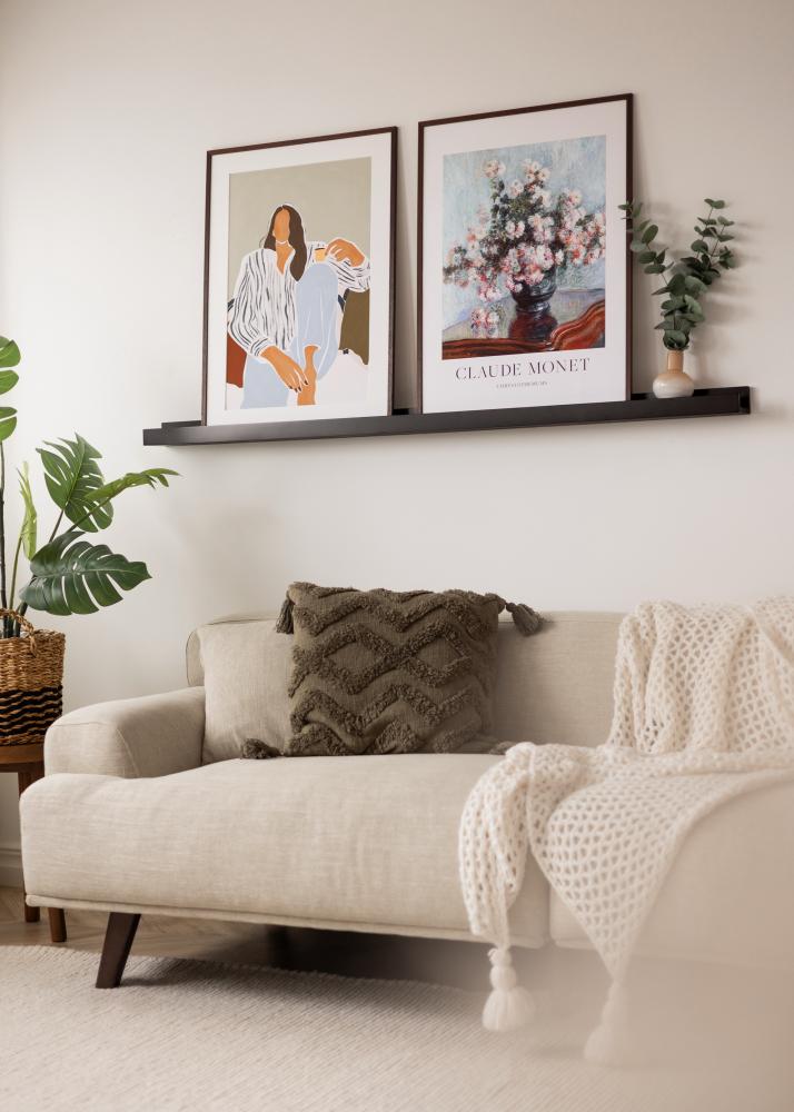 KAILA Repisa para Cuadros Negra 150 cm