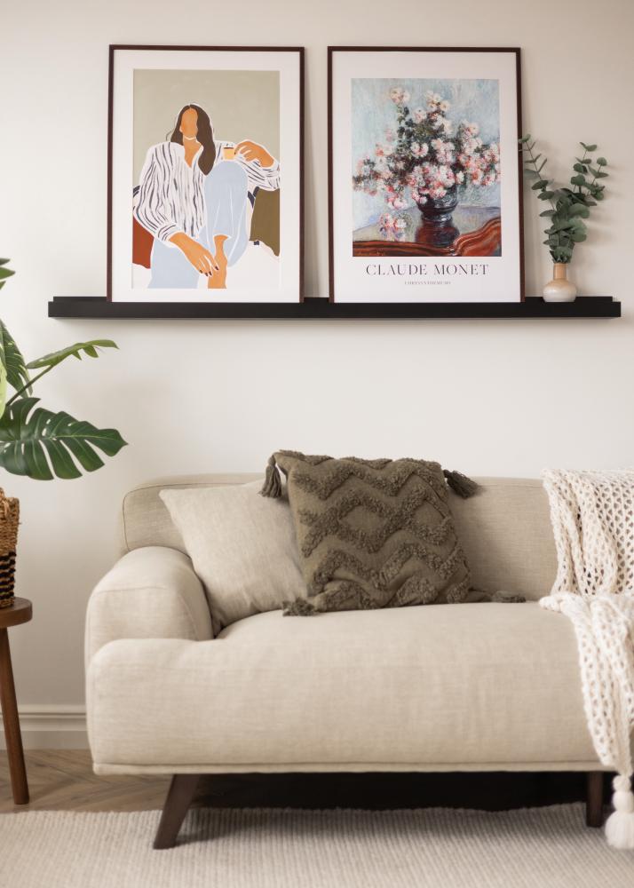 KAILA Repisa para Cuadros Negra 150 cm