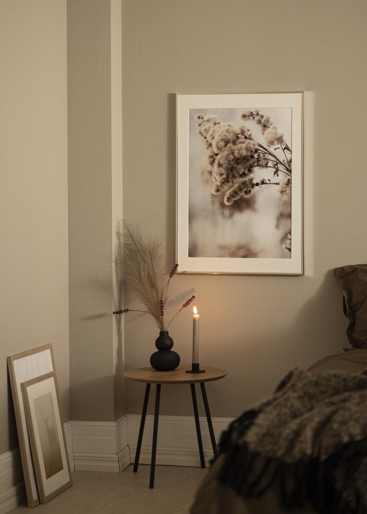 Marco Aluminio Vidrio acrílico Acabado brillante Plateado 70x100 cm