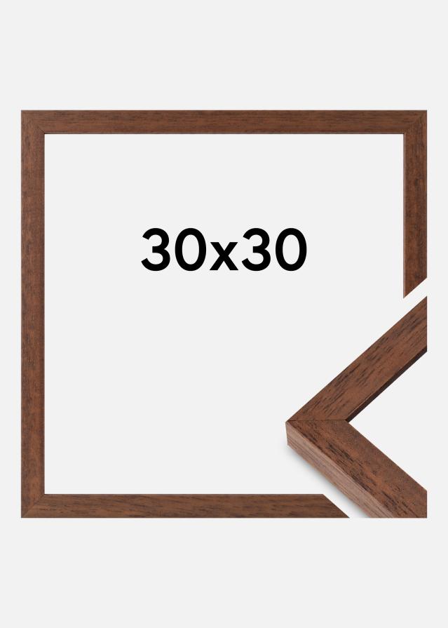 Marco Hermes Vidrio acrílico Teca 30x30 cm