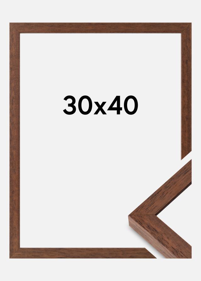 Marco Hermes Vidrio acrílico Teca 30x40 cm