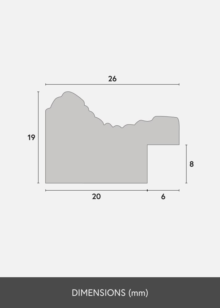 Marco Lattice Vidrio acrílico Dorado 50x70 cm