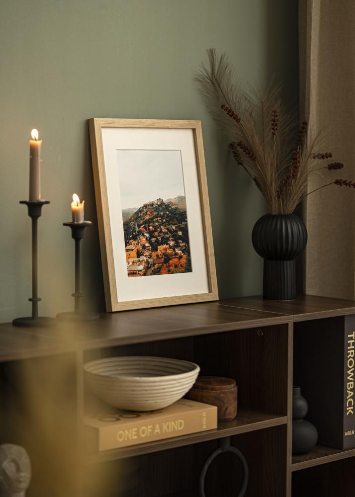 Marco Blocky Vidrio acrílico Roble 90x130 cm