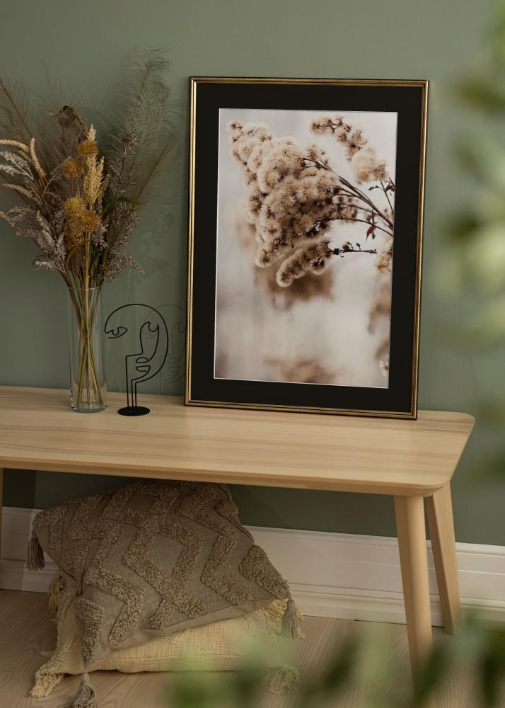 Marco Horndal Dorado 50x60 cm - Paspartú Negro 14x18 inches