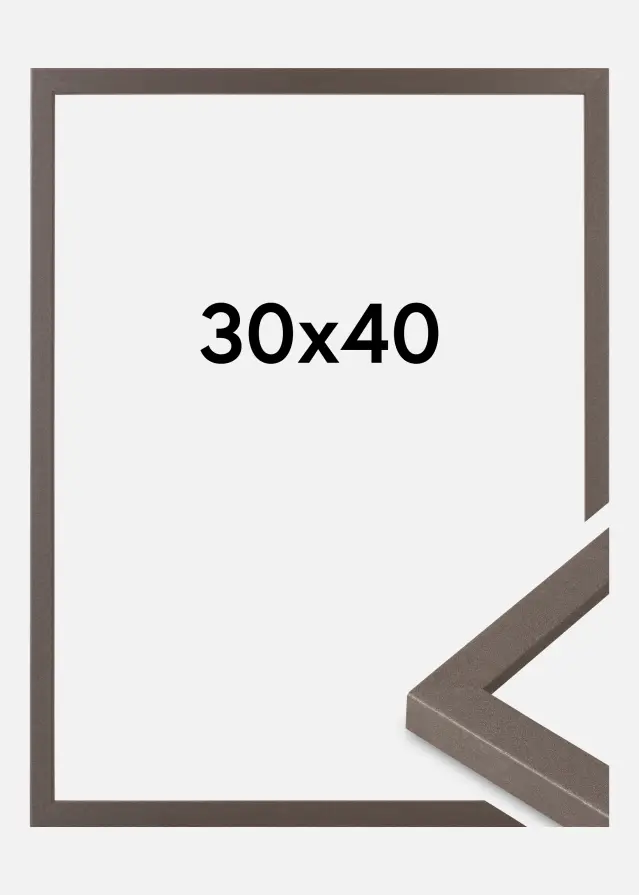 Marco Modern Vidrio acrílico Grafito 30x40cm