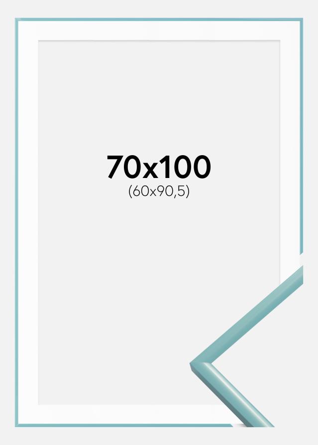 Marco New Lifestyle Turquesa 70x100 cm - Paspartú Blanco 61x91,5 cm