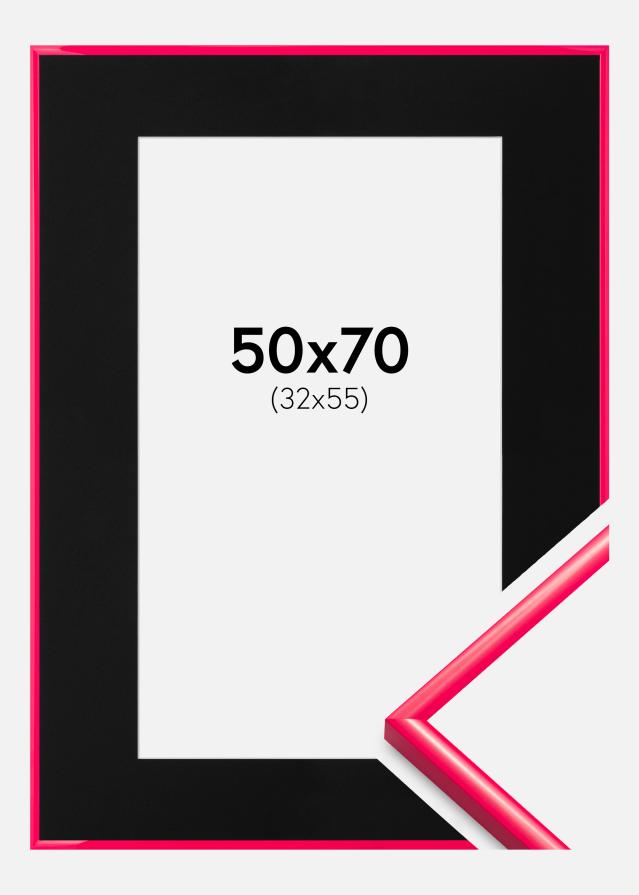 Marco New Lifestyle Hot Pink 50x70 cm - Paspartú Negro 33x56 cm