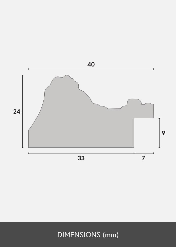 Marco Ornate Vidrio acrílico Dorado 70x100 cm