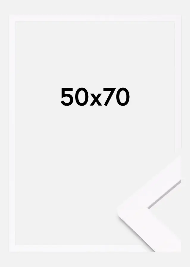 Marco Deco Vidrio acrílico Blanco 50x70 cm