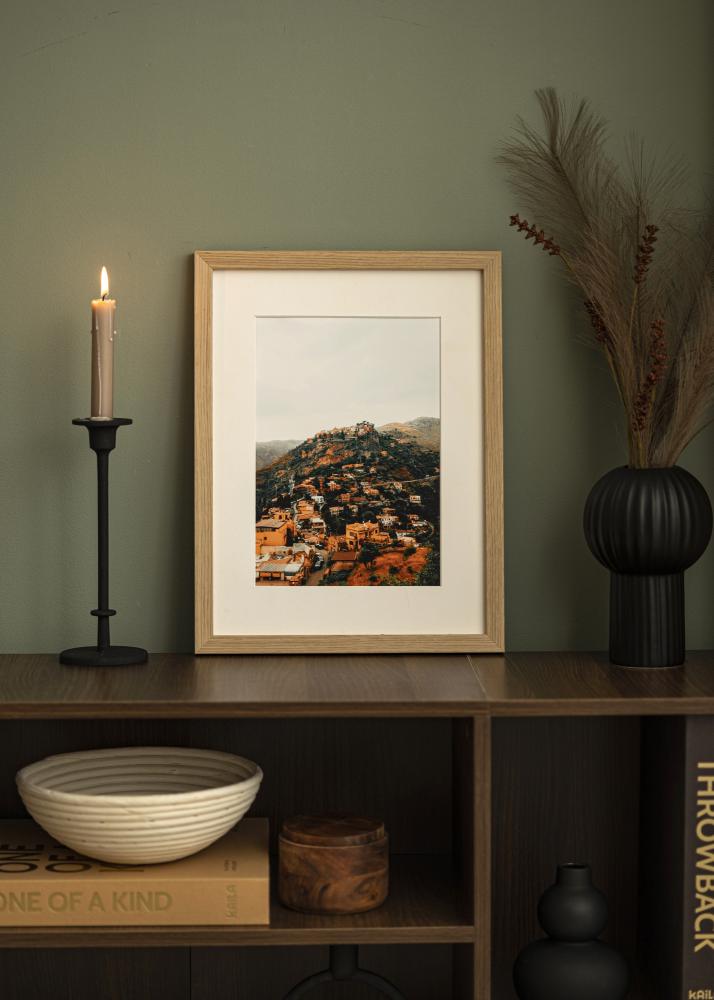 Marco Blocky Vidrio acrílico Roble 90x130 cm