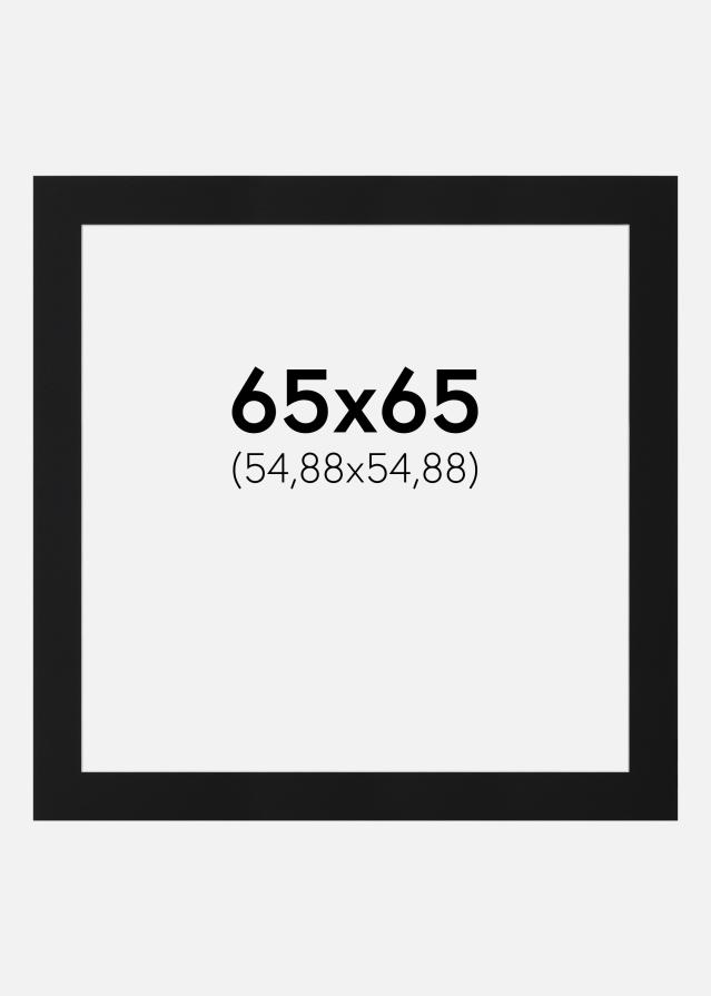 Paspartú Negro Estándar (Borde interior blanco) 65x65 cm (54,88x54,88)