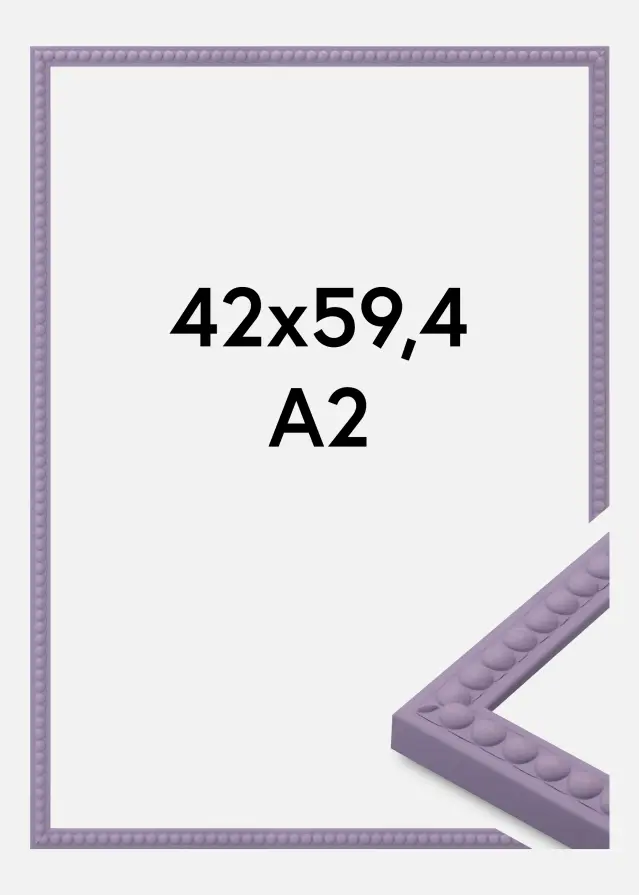 Marco Perla Vidrio acrílico Morado 42x59,4 cm (A2)