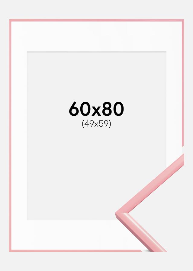 Marco New Lifestyle Rosa 60x80 cm - Paspartú Blanco 50x60 cm