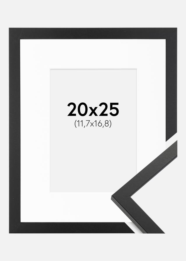 Marco Trendy Negro 20x25 cm - Paspartú Blanco 5x7 inches