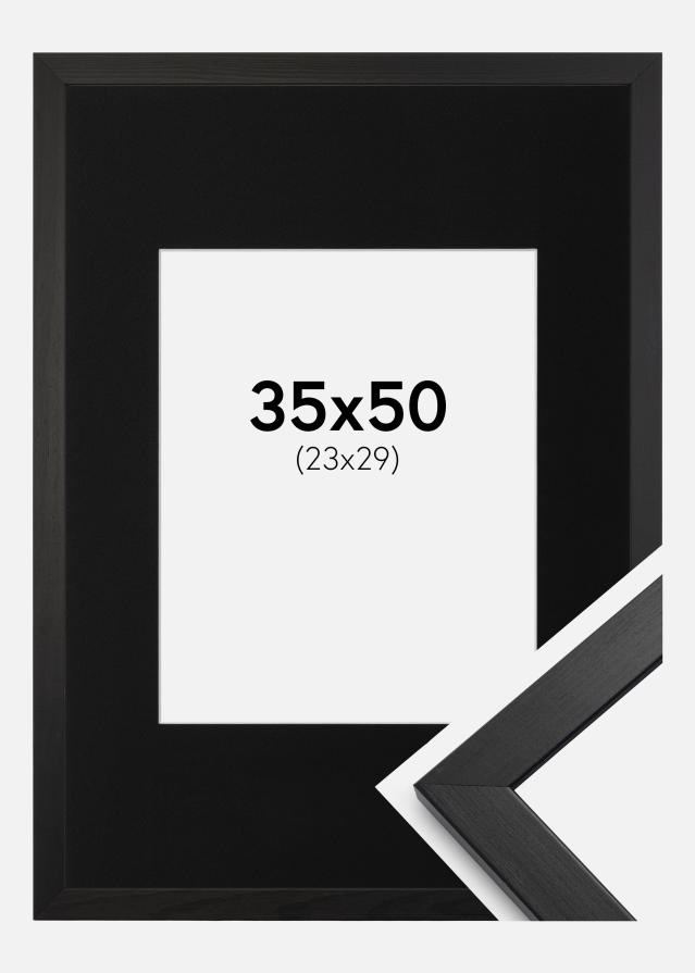 Ram Stilren Svart 35x50 cm - Paspartú Negro 24x30 cm