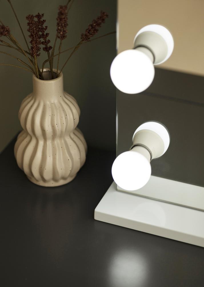 KAILA Espejo tocador Hollywood Edge 15 E27 Blanco 100x80 cm