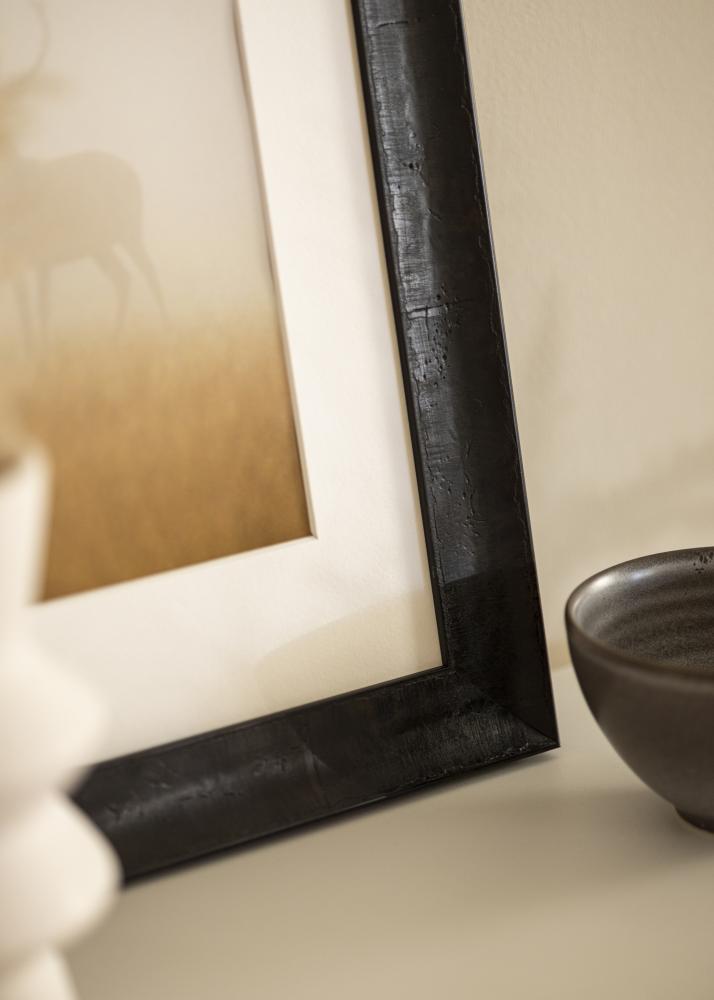 Marco Ribe Negro Chapeado de brezo - Tamaño personalizable