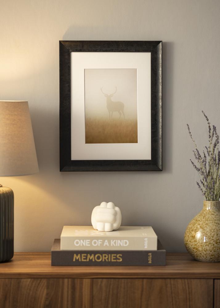 Marco Ribe Negro Chapeado de brezo - Tamaño personalizable